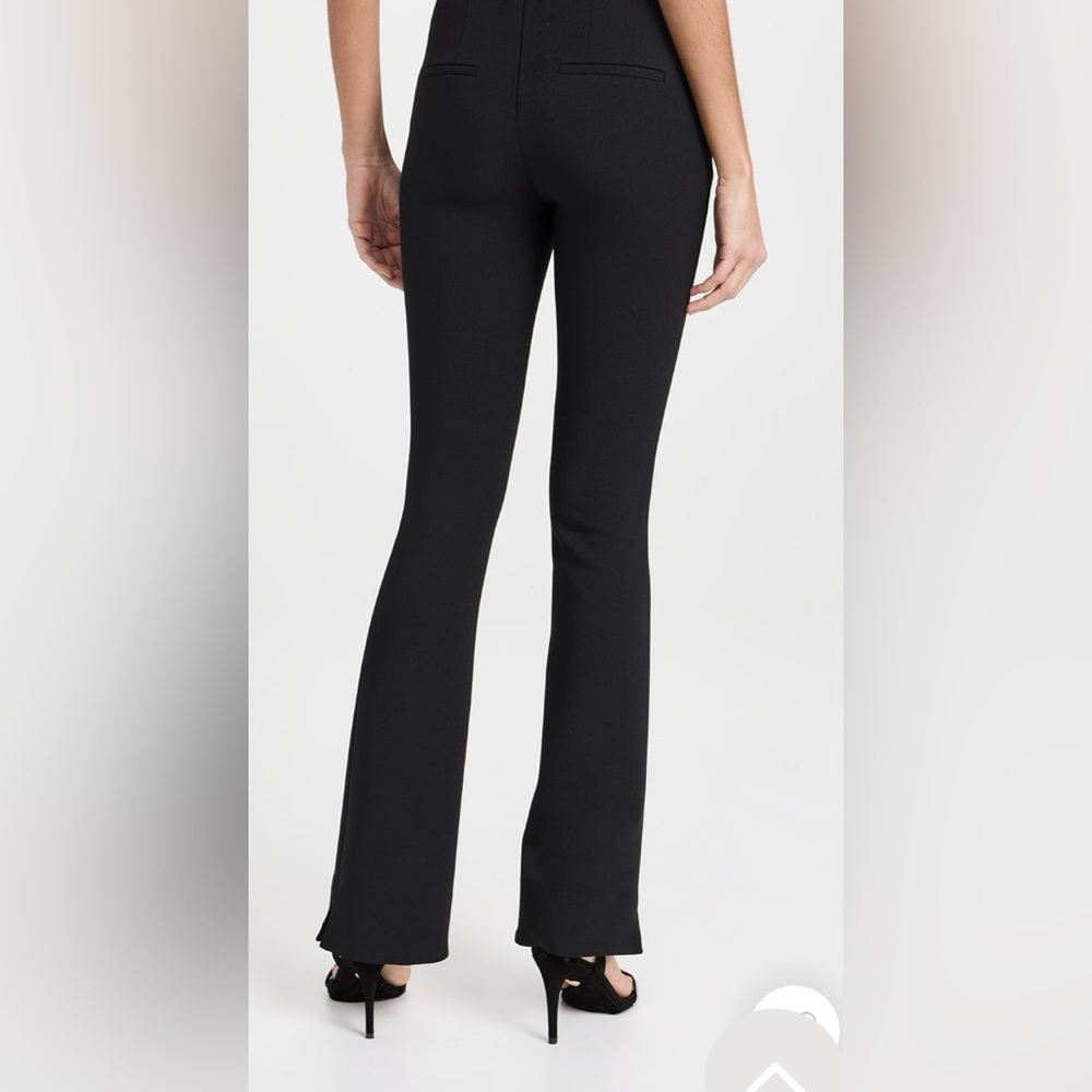 Veronica Beard Black Orion Flare Pant Sleek High Waisted Front Seams Elongating - Picture 3 of 16